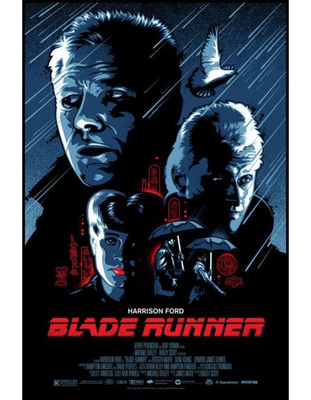 Бегущий по лезвию 1982 постер