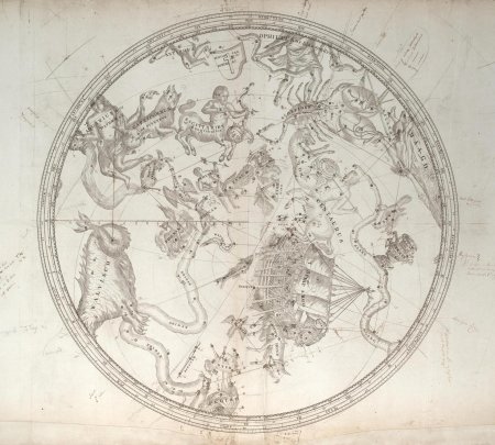 Старинная карта звездного неба