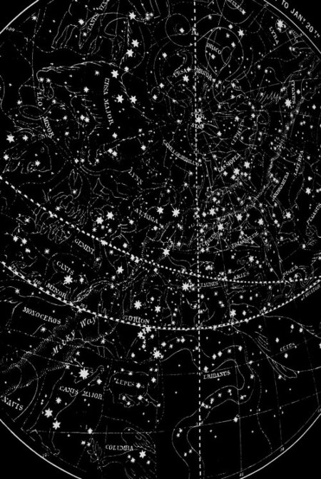 Звёздное небо созвездия карта