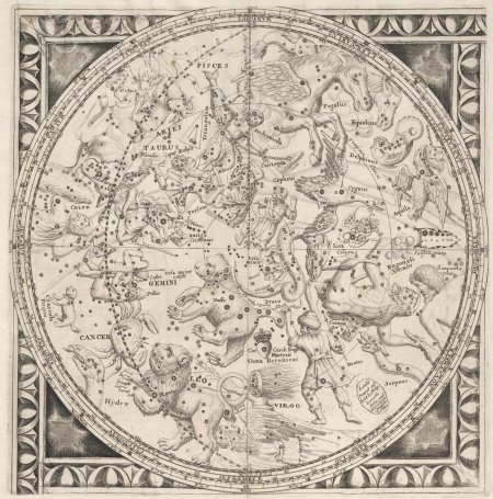 Первая карта звездного неба при петре 1 брюс