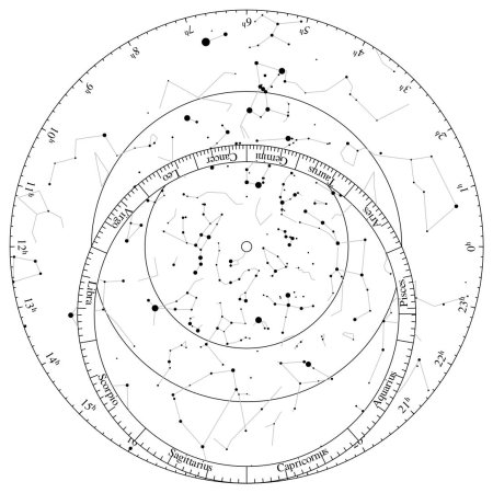 Звездная карта созвездия астрономия