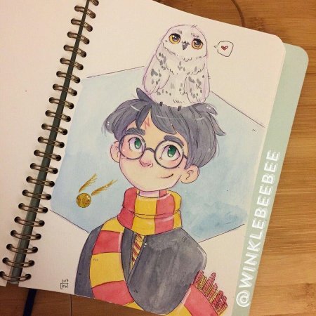 Скетчинг гарри поттер