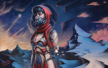 Девушка космонавт