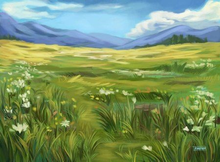 Поле цветов арт