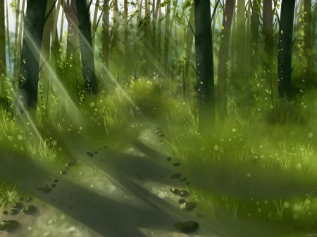 Лес мультяшный