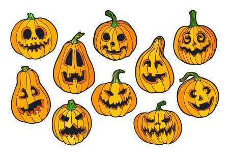 Хэллоуинская тыква лицо вектор