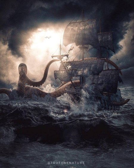 Кракен морское чудовище