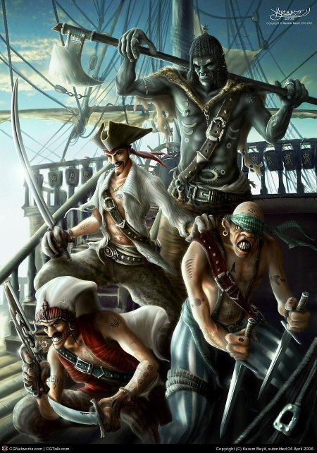 Пираты фэнтези абордаж арт