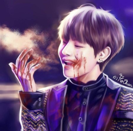 Тэхен вампир арт