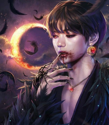 Ким тэхен арт демон