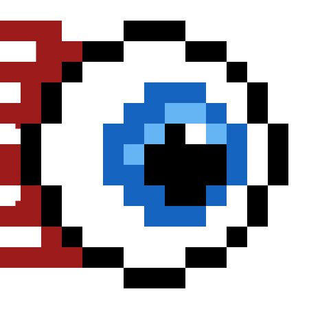 Глаз из террарии по клеточкам