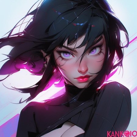 Девушка ворон арт