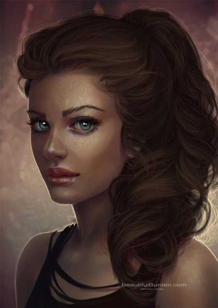 Арт красивая девушка