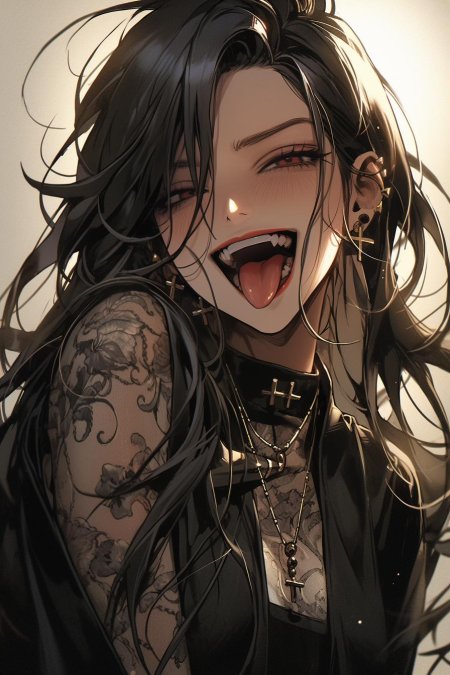 Аниме черные волосы