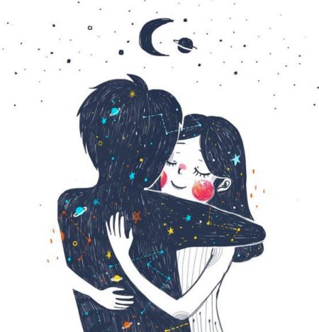 Объятия иллюстрация