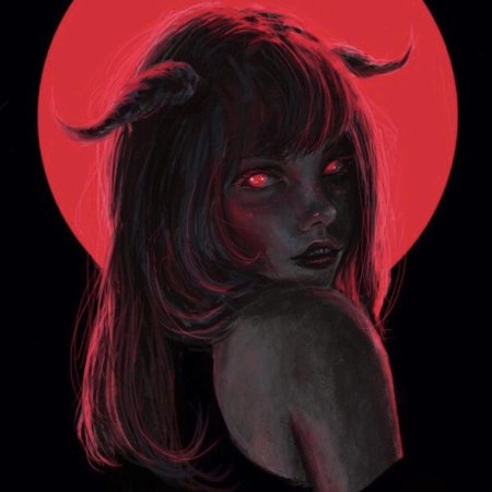 Девушка с рогами