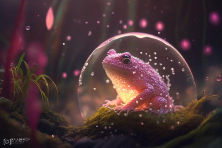 Розовая лягушка