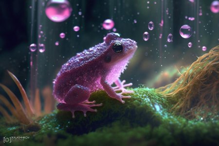 Лягушка розовая