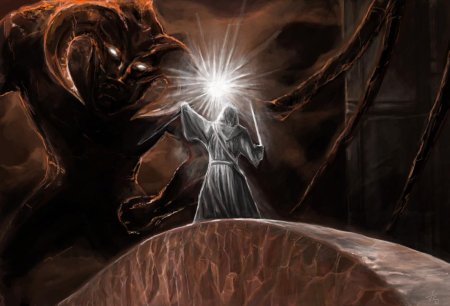 Гэндальф сражается с балрогом