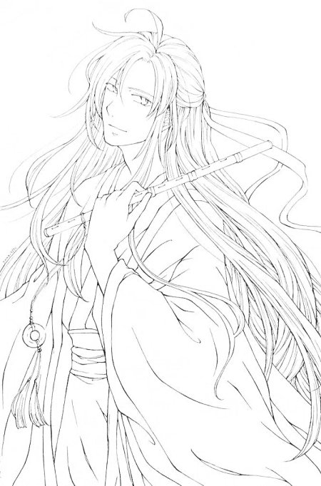 Раскраска магистр дьявольского культа лань чжань