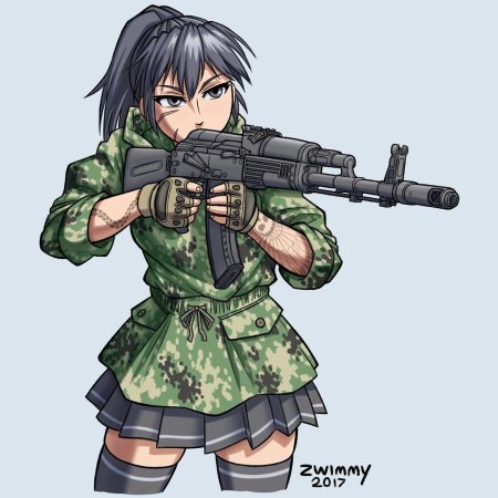 Военная девушка аниме