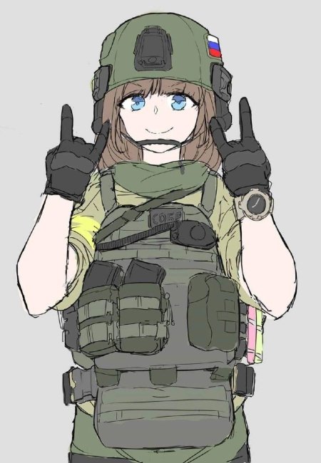 Аниме военная девушка