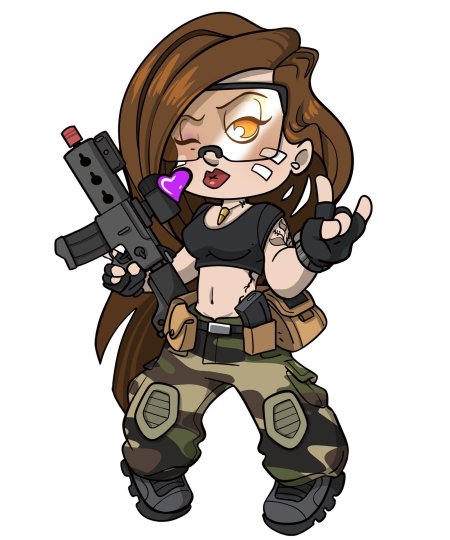 Тактическая девушка рисунок