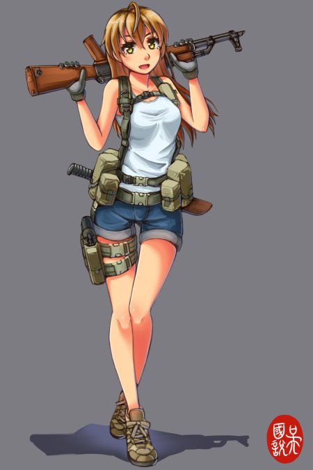 Милитаризованные девицы аниме