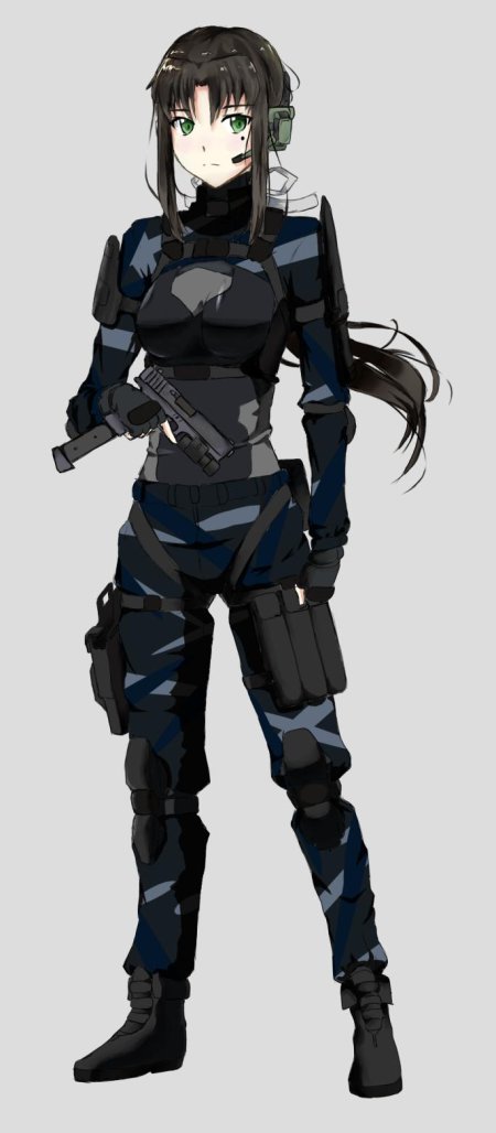 Аниме девушка солдат