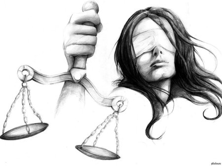 Эскиз богини правосудия