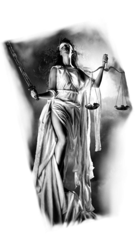 Фемида богиня правосудия тату