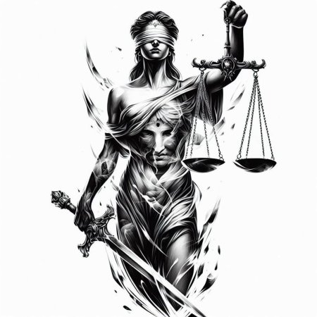 Тату богиня правосудия