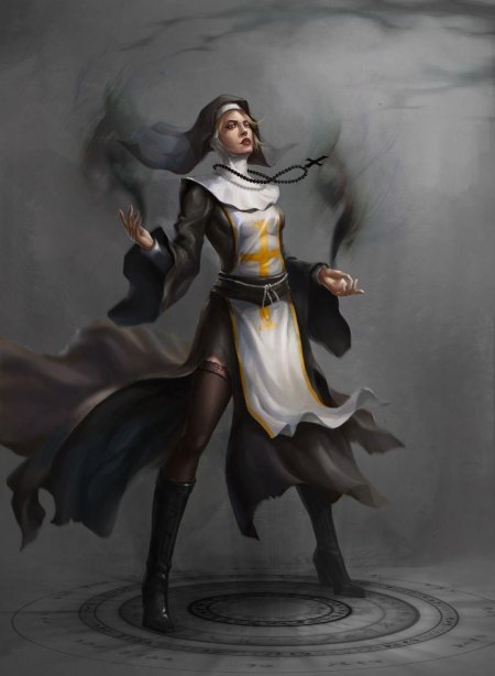 Монахиня днд арт