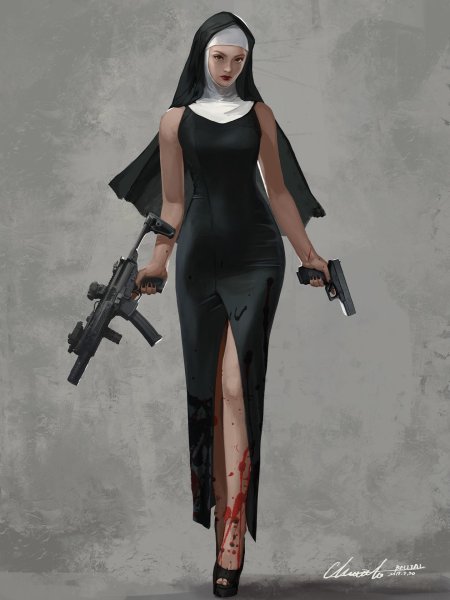 Монашка с пистолетом