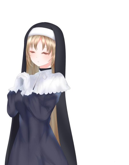 Сестра клэр монахиня аниме арт