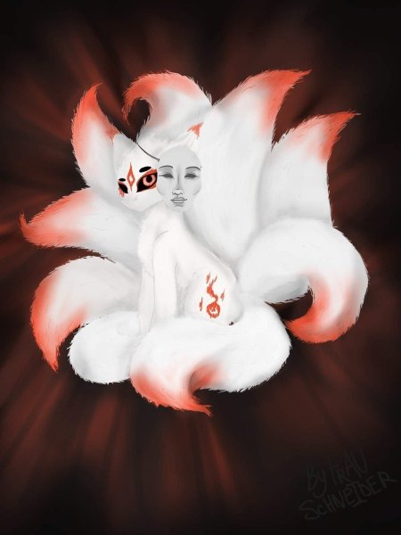 Кицунэ девятихвостый лис