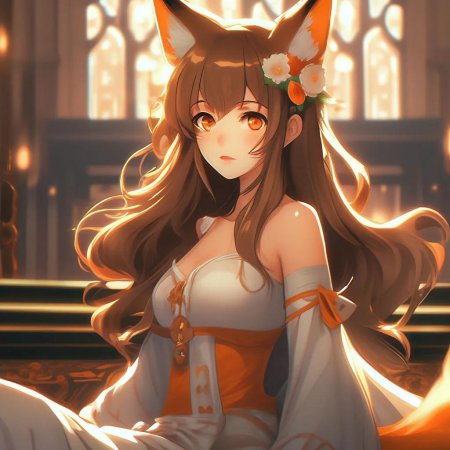 Девочка лиса аниме