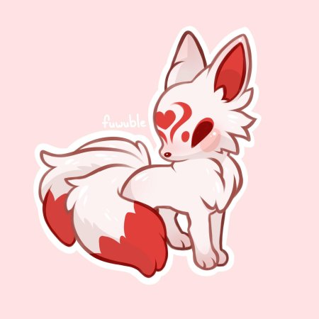 Рисунок кицунэ