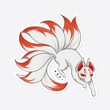 Кицунэ лиса хвостов