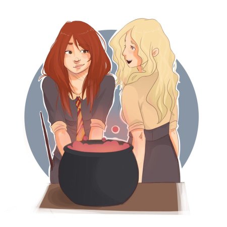 Гарри поттер рон и гермиона арт