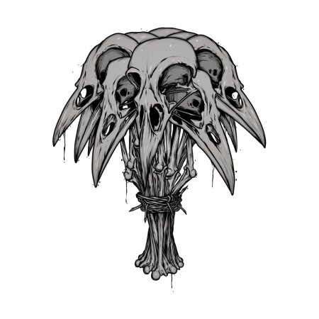 Череп ворона арт