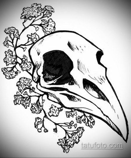 Эскиз тату череп