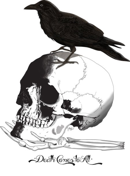 Мементо мори тату ворон