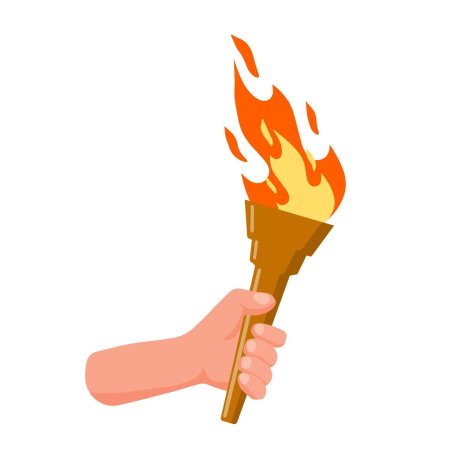 Факел с огнем