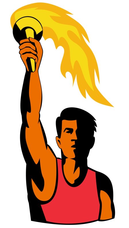 Спортсмен с факелом