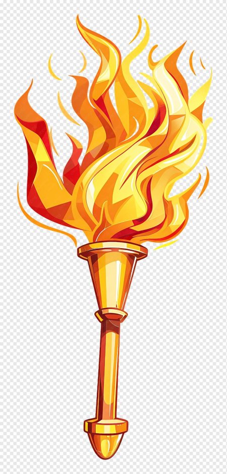 Факел на белом фоне