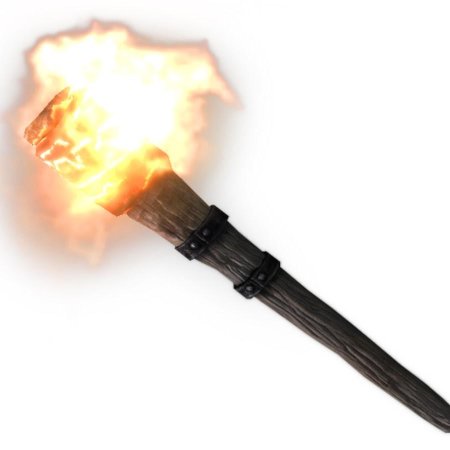 Факел на прозрачном фоне