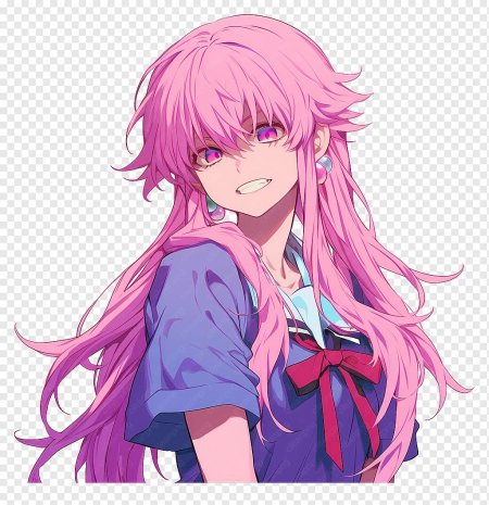 Розоволосая девушка