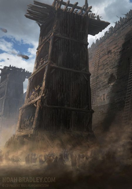 Осадная башня фэнтези арт