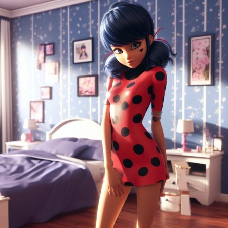 Попка леди баг